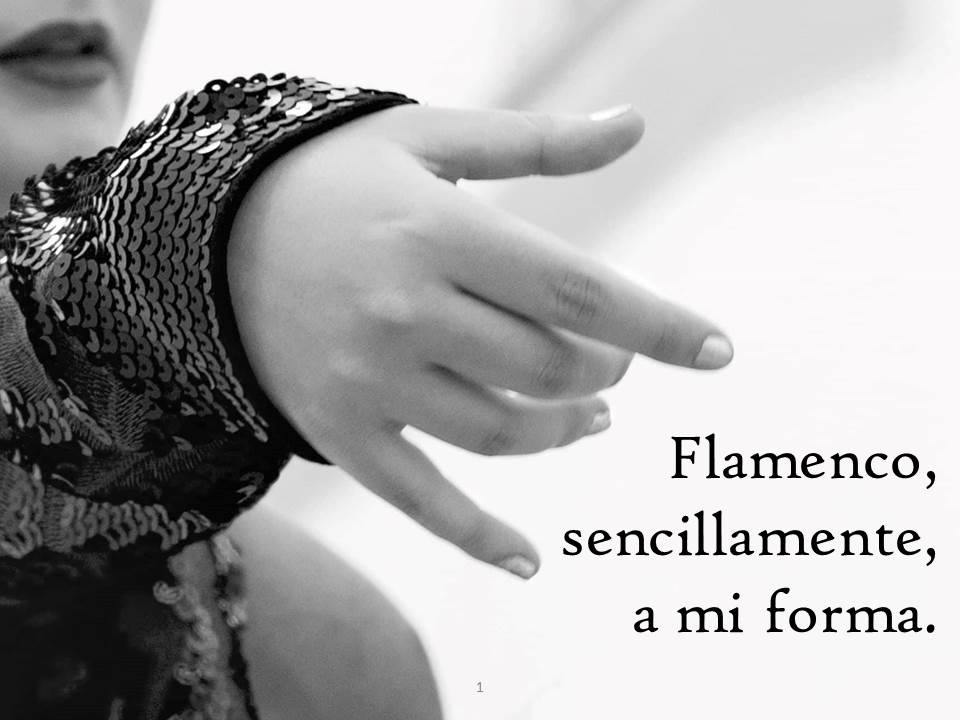 Flamenco, sencillamente, a mi forma